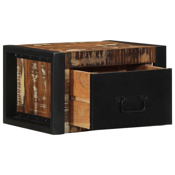 vidaXL 2 db t&ouml;m&ouml;r &uacute;jrahasznos&iacute;tott fa &eacute;jjeliszekr&eacute;nyek 40x35x25 cm