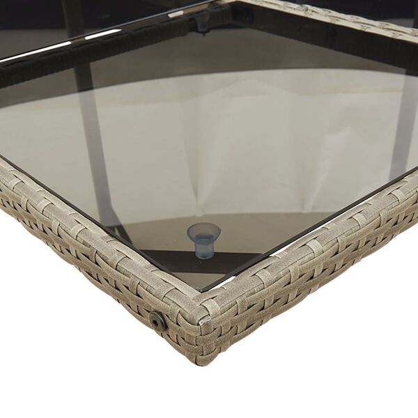 vidaXL 11 r&eacute;szes sz&uuml;rke polyrattan kerti &uuml;lőgarnit&uacute;ra p&aacute;rn&aacute;kkal