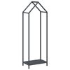 vidaXL antracitsz&uuml;rke hidegen hengerelt ac&eacute;l tűzifat&aacute;rol&oacute; 40x25x120 cm