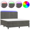 vidaXL s&ouml;t&eacute;tsz&uuml;rke b&aacute;rsony rug&oacute;s &eacute;s LED-es &aacute;gy matraccal 180x200 cm