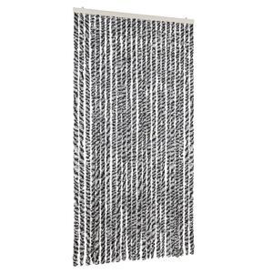 vidaXL sz&uuml;rke &eacute;s fekete &eacute;s feh&eacute;r zsen&iacute;lia rovarf&uuml;gg&ouml;ny 100x220 cm