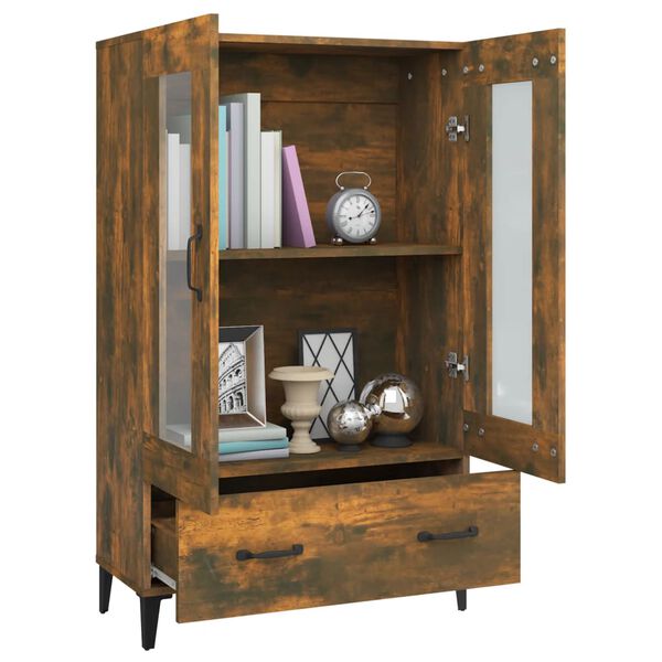 vidaXL f&uuml;st&ouml;s t&ouml;lgy sz&iacute;nű szerelt fa magasszekr&eacute;ny 70 x 31 x 115 cm