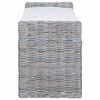 vidaXL T&aacute;rol&oacute;pad p&aacute;rn&aacute;val Feh&eacute;r Mos&aacute;s 110 x 40 x 50 cm Rattan