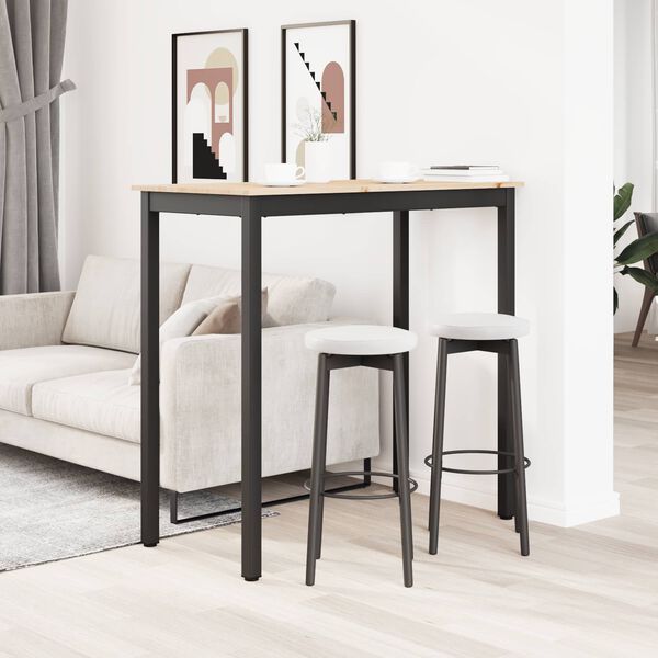 vidaXL B&aacute;rasztal Term&eacute;szetes 110 x 55 x 105 cm T&ouml;m&ouml;r fenyőfa