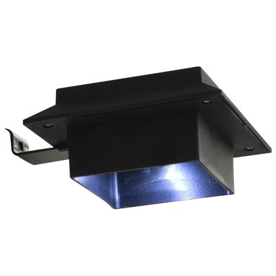 vidaXL 12 db fekete négyzet alakú kültéri napelemes LED lámpa 12 cm