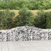 vidaXL &iacute;ves horganyzott vas gabion kos&aacute;r 400x50x60/80 cm