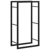 vidaXL fekete ac&eacute;l tűzifat&aacute;rol&oacute; &aacute;llv&aacute;ny 50x28x94 cm