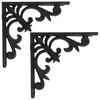 vidaXL Fali polctart&oacute;k 2 db Fekete 21.5 x 21.5 x 3.5 cm Ac&eacute;l