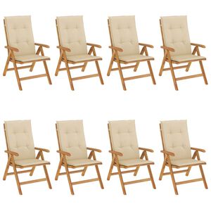 vidaXL 8 db d&ouml;nthető t&ouml;m&ouml;r t&iacute;kfa kerti sz&eacute;k p&aacute;rn&aacute;val