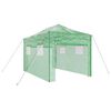 vidaXL &Uuml;vegh&aacute;z pop-up kerettel tetővel Z&ouml;ld 280 x 410 x 315 cm Vas
