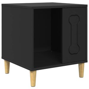 vidaXL Kutyah&aacute;z Fekete 44 x 42 x 49 cm Szerelt Fa