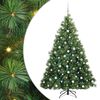 vidaXL Mű kar&aacute;csonyfa 300 LED-del &aacute;llv&aacute;nnyal Z&ouml;ld 180 cm PE &eacute;s PVC