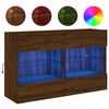 vidaXL barna t&ouml;lgysz&iacute;nű fali TV-szekr&eacute;ny LED-del 98,5x30x60,5 cm
