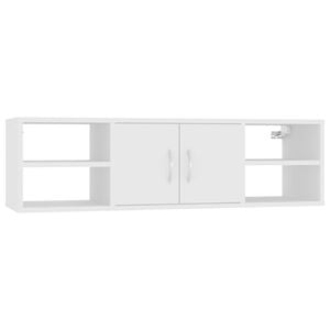 vidaXL feh&eacute;r szerelt fa fali polc 102 x 30 x 29 cm