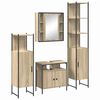 vidaXL F&uuml;rdőszoba b&uacute;tor szett 4 db Sonoma t&ouml;lgy 33 x 33 x 185,5 cm