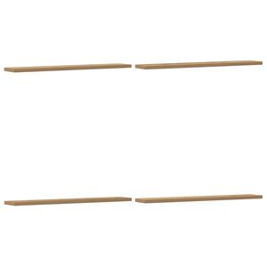 vidaXL 4 db k&eacute;zműves t&ouml;lgy sz&iacute;nű szerelt fa fali polc 60 x 20 x 1,5 cm