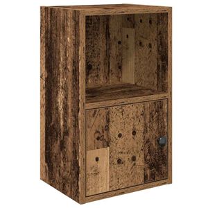 vidaXL antik fa sz&iacute;nű szerelt fa k&ouml;nyvespolc 31x24x52 cm