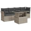 vidaXL 5 r&eacute;szes vil&aacute;gossz&uuml;rke polyrattan kerti &uuml;lőgarnit&uacute;ra p&aacute;rn&aacute;kkal