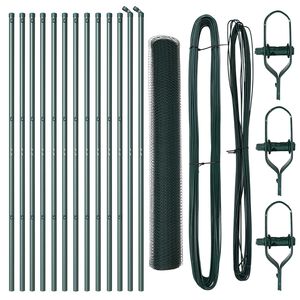 vidaXL Hatsz&ouml;gletű ker&iacute;t&eacute;s talajr&ouml;gz&iacute;tő 25 x 1,4 m PVC-bevonatos ac&eacute;l