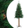 vidaXL z&ouml;ld PVC v&eacute;kony kar&aacute;csonyfa val&oacute;di f&aacute;val &eacute;s tobozzal 210 cm