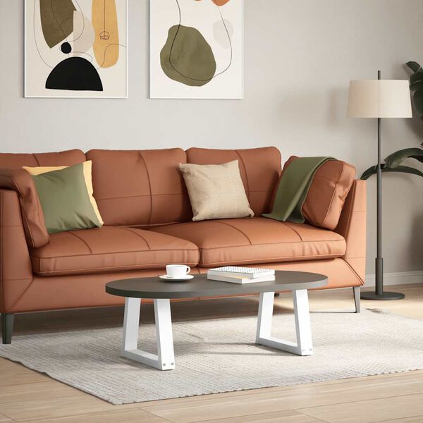 vidaXL 2 db feh&eacute;r, V-alak&uacute; ac&eacute;l doh&aacute;nyz&oacute;asztal l&aacute;b 30 x (30-31,3) cm