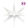 vidaXL 3 db &ouml;sszecsukhat&oacute; feh&eacute;r kar&aacute;csonyi l&aacute;mpa LED-del 57 cm