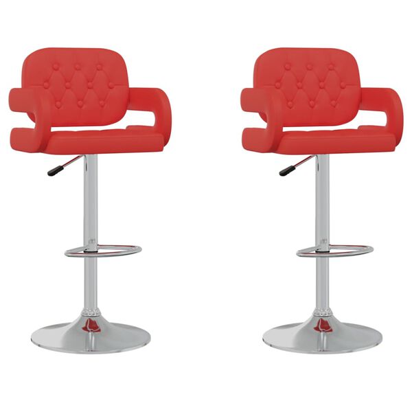 vidaXL 2 db piros műbőr b&aacute;rsz&eacute;k