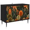 vidaXL TV szekr&eacute;ny ZAANDAM 69 x 33 x 50,5 cm Fekete T&ouml;lgy Szerelt Fa