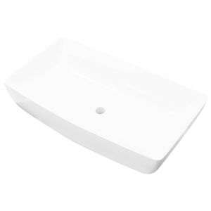 Luxus Ker&aacute;mia Mosd&oacute; N&eacute;gysz&ouml;gletű Mosogat&oacute; Feh&eacute;r 71 x 39 cm
