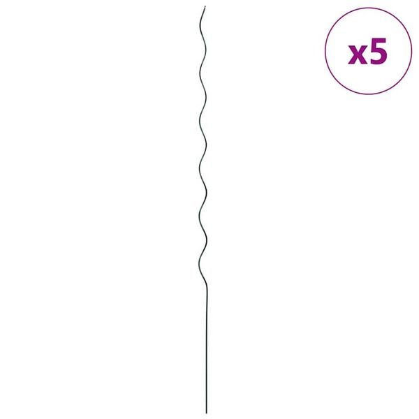 vidaXL N&ouml;v&eacute;nyt&aacute;mogat&aacute;s 5 pcs Z&ouml;ld 110 x 0.6 x 0.6 cm Ac&eacute;l