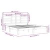 vidaXL tömör fa ágykeret matrac nélkül 180 x 200 cm
