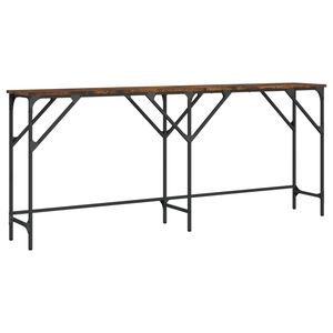 vidaXL f&uuml;st&ouml;s t&ouml;lgy sz&iacute;nű szerelt fa t&aacute;lal&oacute;asztal 180x29x75 cm