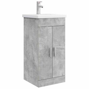 vidaXL F&uuml;rdőszobai pult mosd&oacute;val Betonsz&uuml;rke 42 x 40 x 84,5 cm