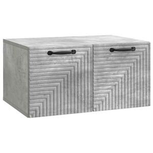 vidaXL Fali TV szekr&eacute;ny Betonsz&uuml;rke 59,5 x 41 x 30 cm Szerelt Fa