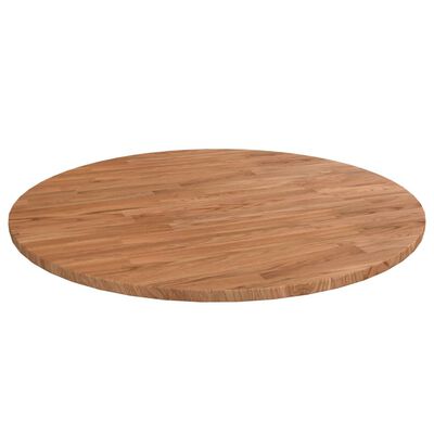 vidaXL világosbarna kezelt tömör tölgyfa kerek asztallap Ø80x1,5 cm