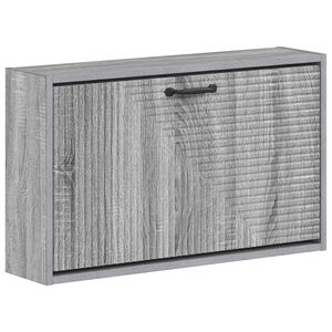 vidaXL Fali Cipőtart&oacute; HAARLEM 71 x 17 x 43 cm Szerelt Fa Sz&uuml;rke Sonoma