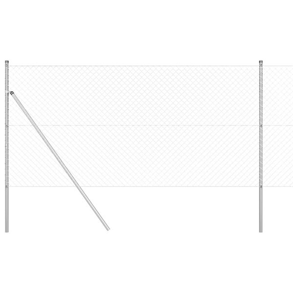 vidaXL Ker&iacute;t&eacute;soszlop Ez&uuml;st 10 x 1,4 m (40 x 40 mm h&aacute;l&oacute;) Ac&eacute;l