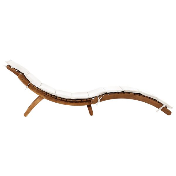 vidaXL kr&eacute;msz&iacute;nű t&ouml;m&ouml;r ak&aacute;cfa napoz&oacute;&aacute;gy p&aacute;rn&aacute;val