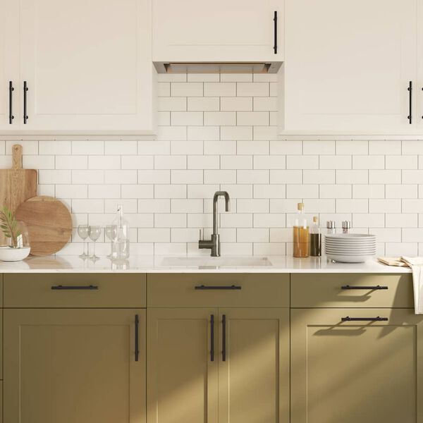 vidaXL 10 db fekete rozsdamentes ac&eacute;l szekr&eacute;nyfoganty&uacute; 128 mm