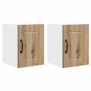 vidaXL Mosogat&oacute;g&eacute;p panel Lucca 2 pcs K&eacute;zműves T&ouml;lgy 30 x 31 x 40 cm