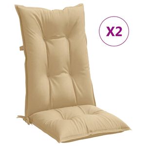 vidaXL 2 db melange b&eacute;zs sz&ouml;vet magas h&aacute;tt&aacute;ml&aacute;j&uacute; sz&eacute;kp&aacute;rna 120x50x7 cm