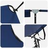 vidaXL Összecsukható nyugágy párnával 2 pcs Kék 56 x 190 x 81cm szövet