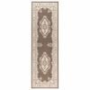 vidaXL Fut&oacute; szőnyeg FLORNES Szőtt Taupe mint&aacute;s 67 x 200 cm PP 7 mm