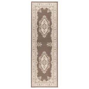 vidaXL Fut&oacute; szőnyeg FLORNES Szőtt Taupe mint&aacute;s 67 x 200 cm PP 7 mm