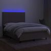 vidaXL t&oacute;psz&iacute;nű sz&ouml;vet rug&oacute;s &eacute;s LED-es &aacute;gy matraccal 140x190cm