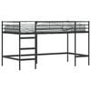 vidaXL Gyerekek Loft &Aacute;gykerete Egysz&iacute;nű Fekete 100 x 200 cm Ac&eacute;l