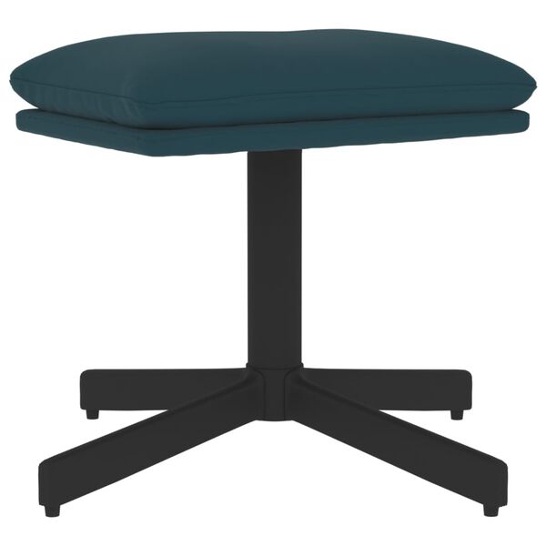 vidaXL kék bársony lábzsámoly 60x60x36 cm