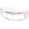 vidaXL tömör fa ágykeret 100 x 200 cm