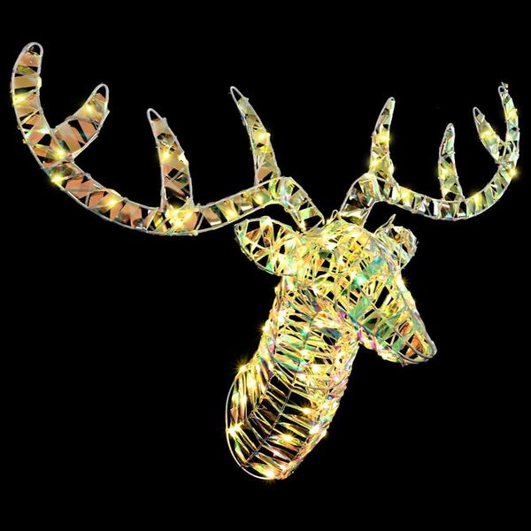 vidaXL R&eacute;nszarvas h&uacute;zta sz&aacute;n Meleg feh&eacute;r 68 x 36.5 x 62.5 cm PET