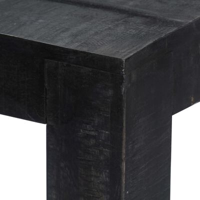 vidaXL fekete tömör mangófa étkezőasztal 140 x 80 x 76 cm